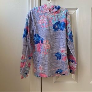 Joules Floral/Striped Hoodie Size 9-10y